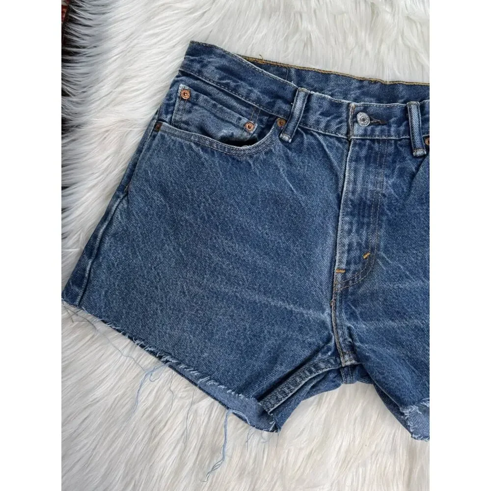 Levi’s 505 Straight Fit Denim High Rise Cut Offs